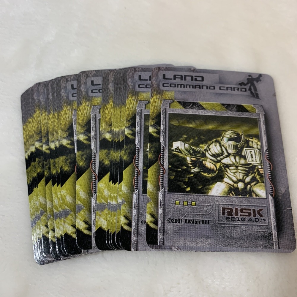 Avalon Hill Hasbro 2007 Risk‎ 2210 AD Replacement Parts 22 Land Command Cards
